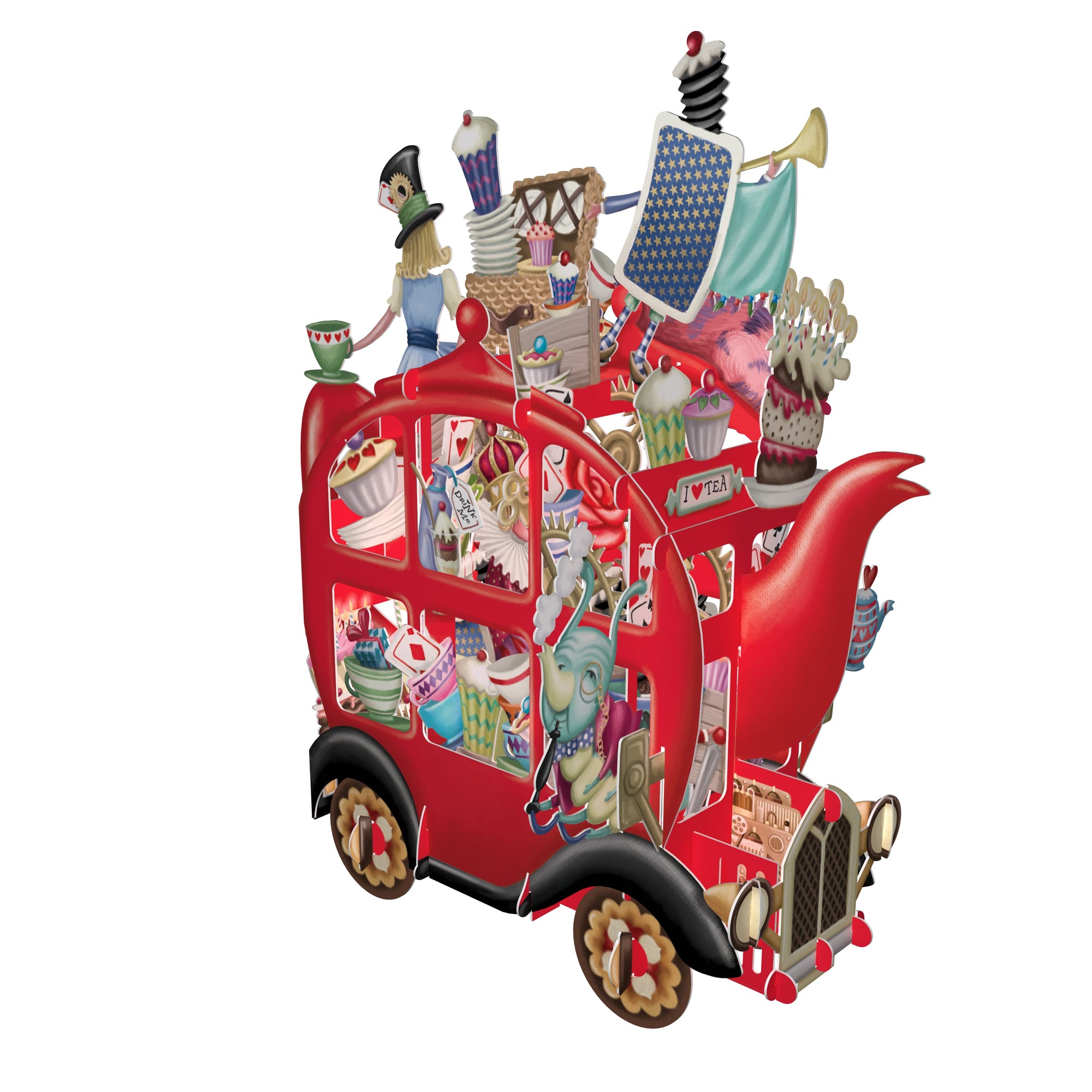 Alice's Teapot 3D Pop Up Card