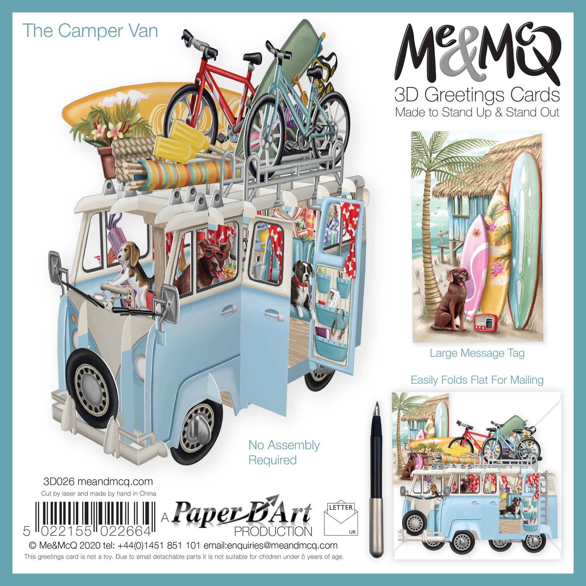 &quot;The Camper Van&quot; - 3D Pop Up Greetings Card