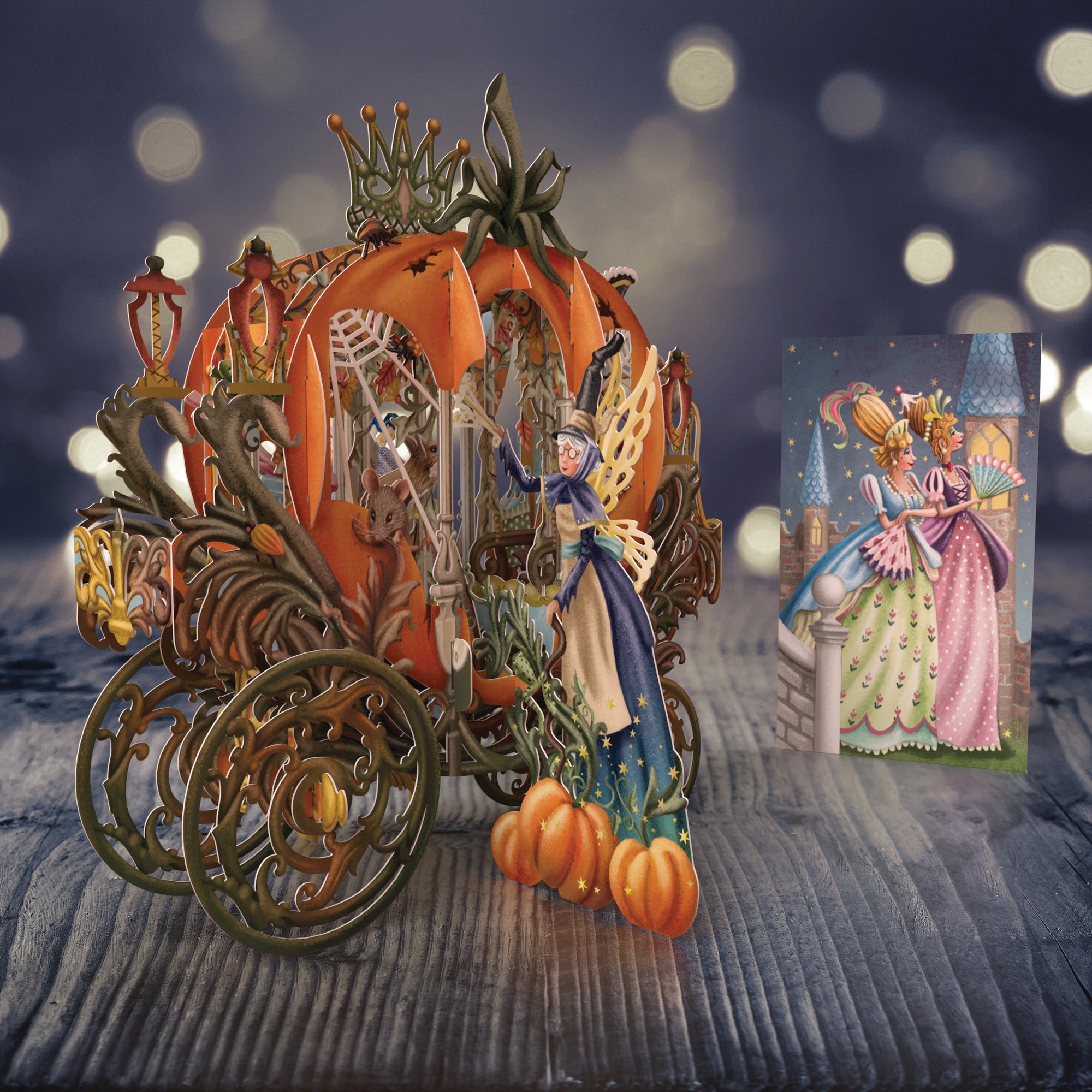&quot;Cinderella&#39;s Carriage&quot; - 3D Pop Up Greetings Card