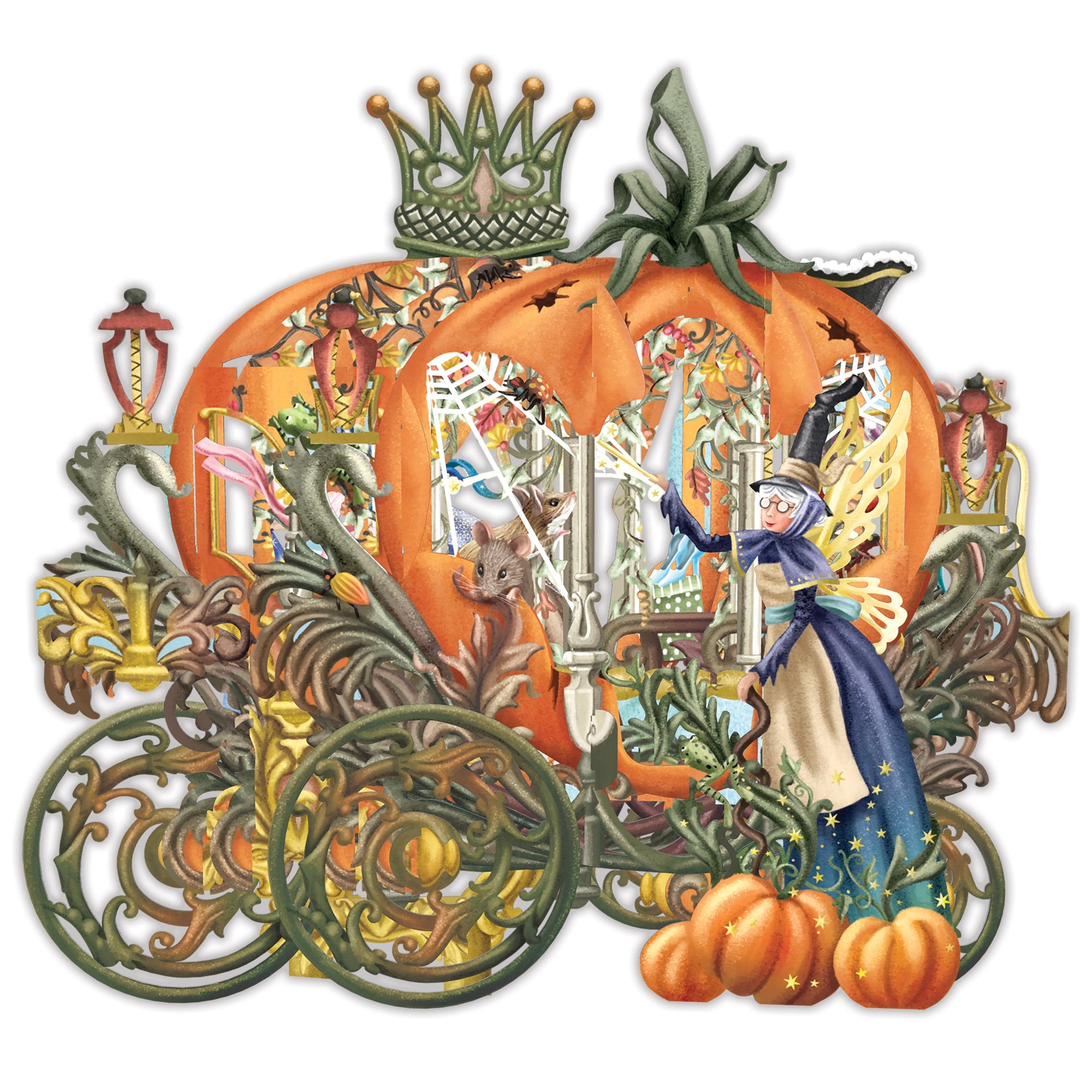 &quot;Cinderella&#39;s Carriage&quot; - 3D Pop Up Greetings Card