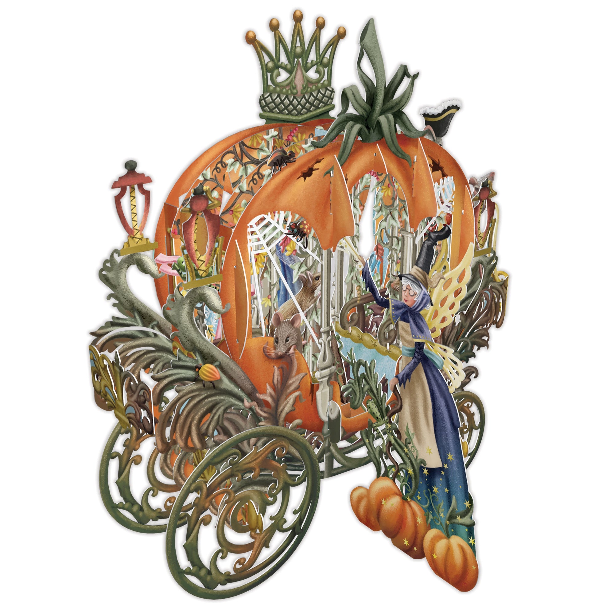 &quot;Cinderella&#39;s Carriage&quot; - 3D Pop Up Greetings Card