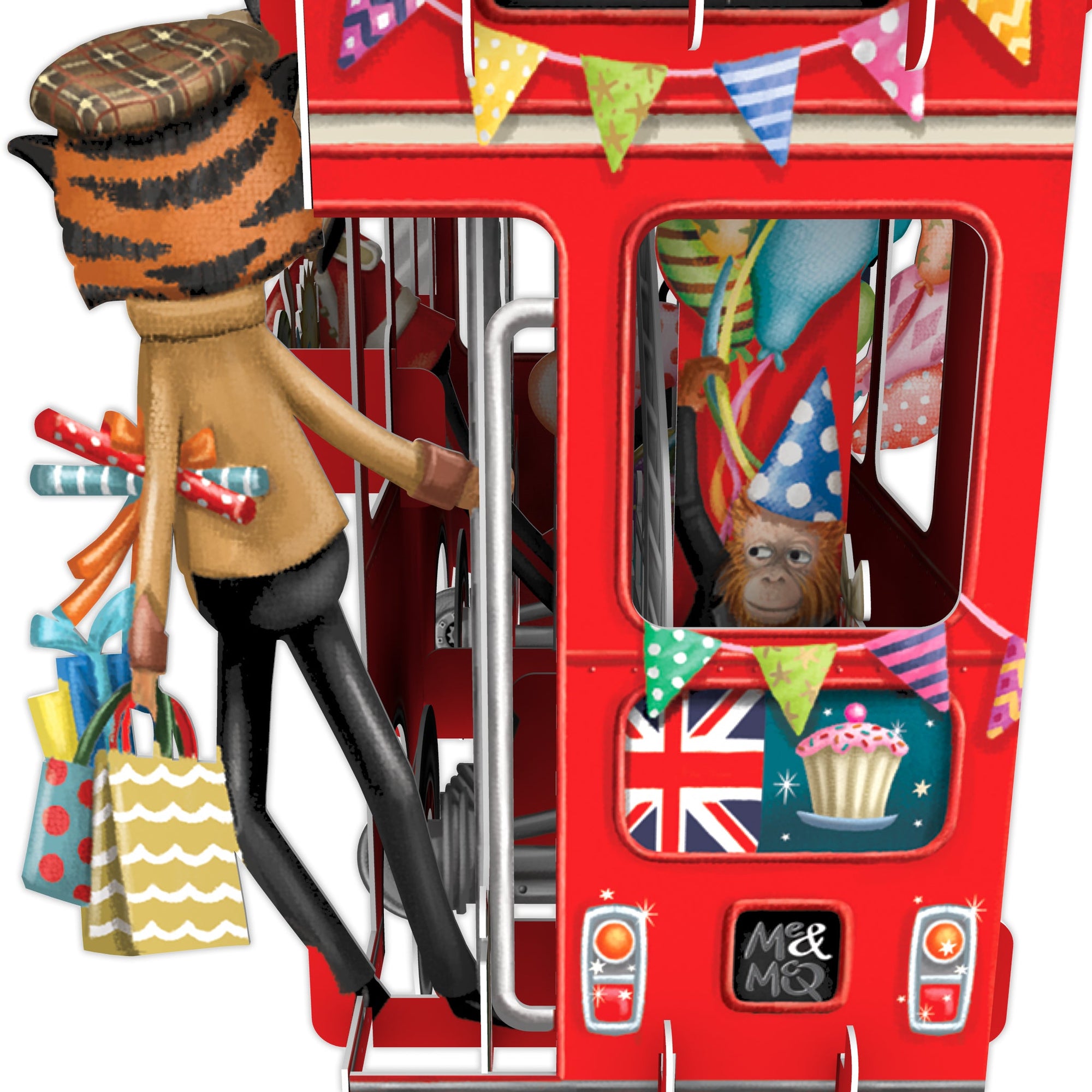 &quot;The Party Bus&quot; - 3D Pop Up Greetings Card