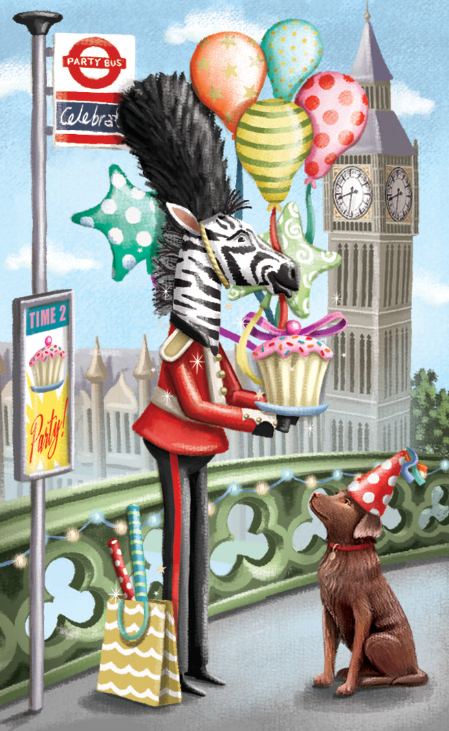 &quot;The Party Bus&quot; - 3D Pop Up Greetings Card