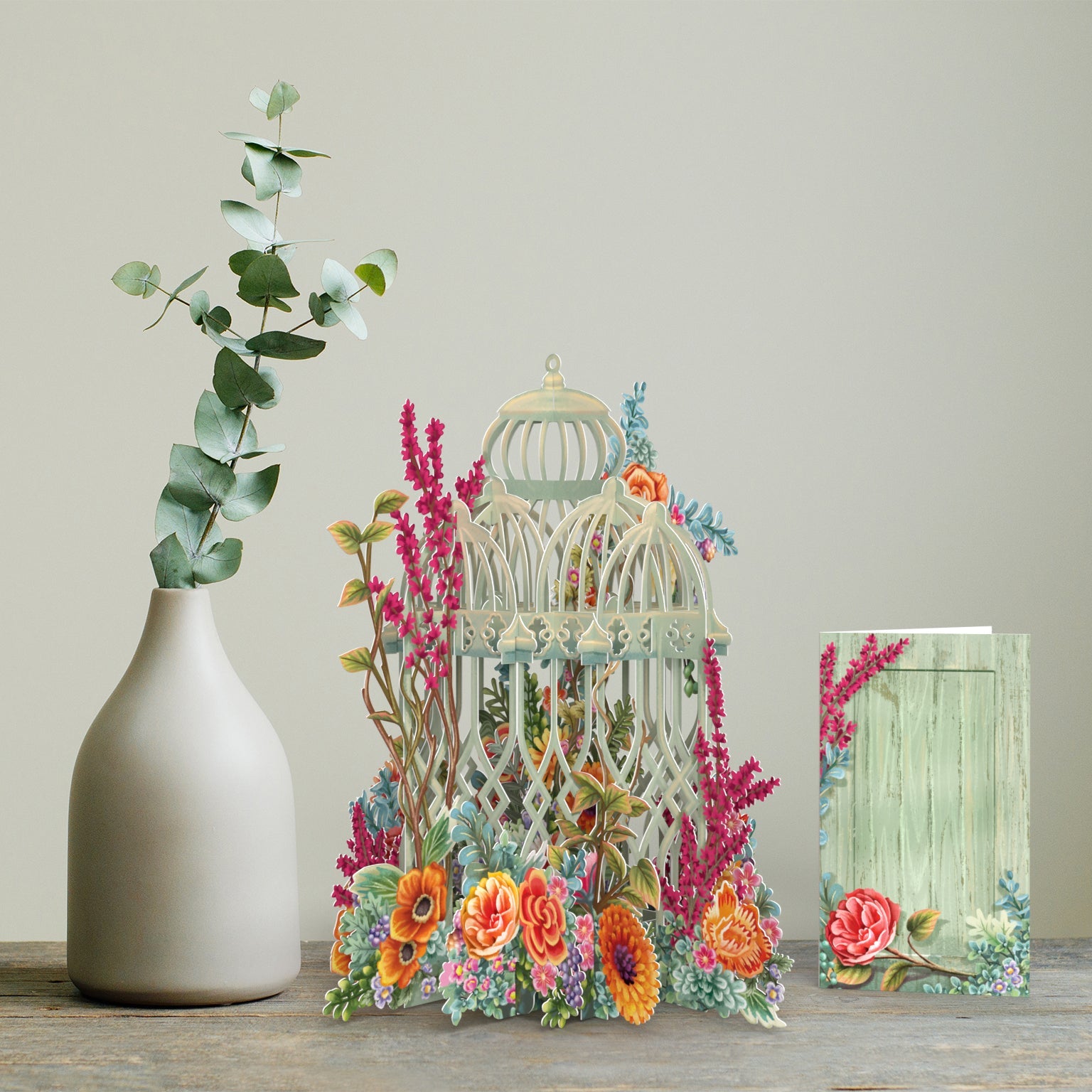 &quot;The Green Cage&quot; - 3D Pop Up Greetings Card