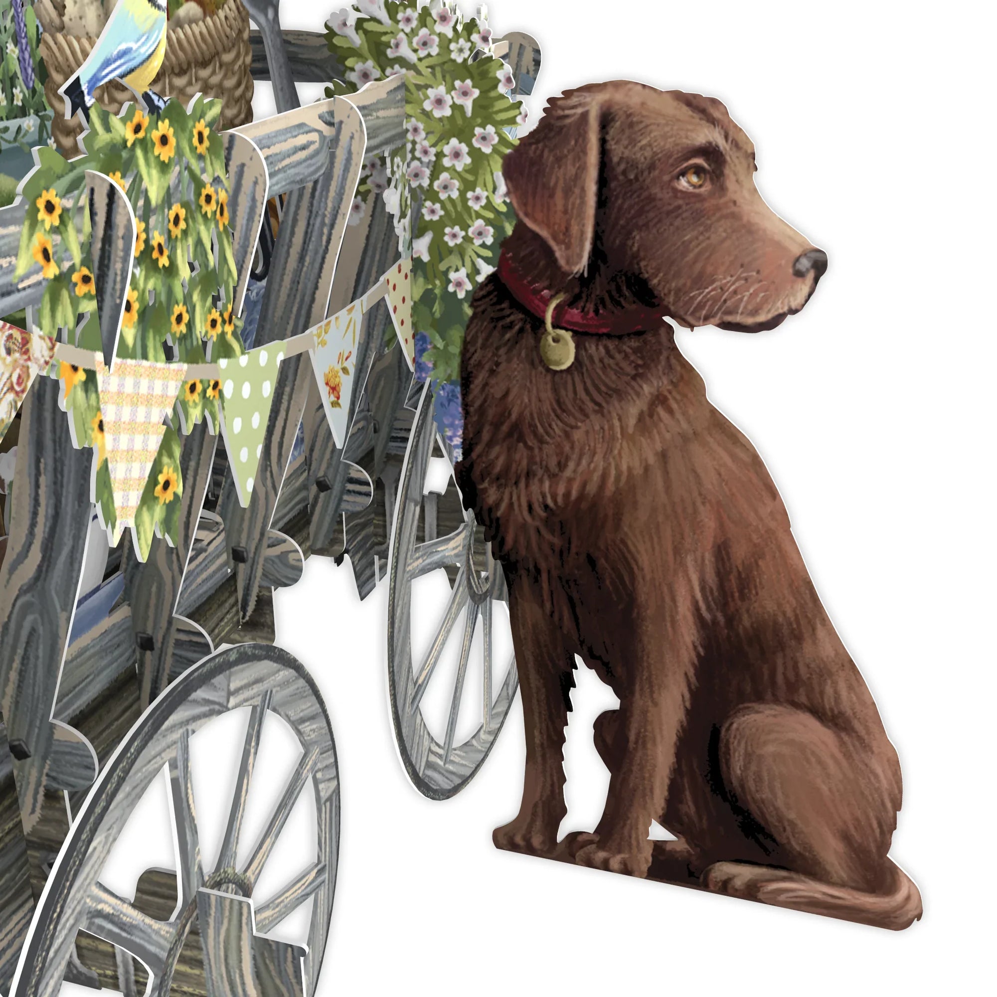 &quot;Goat Cart&quot; - 3D Pop Up Greetings Card