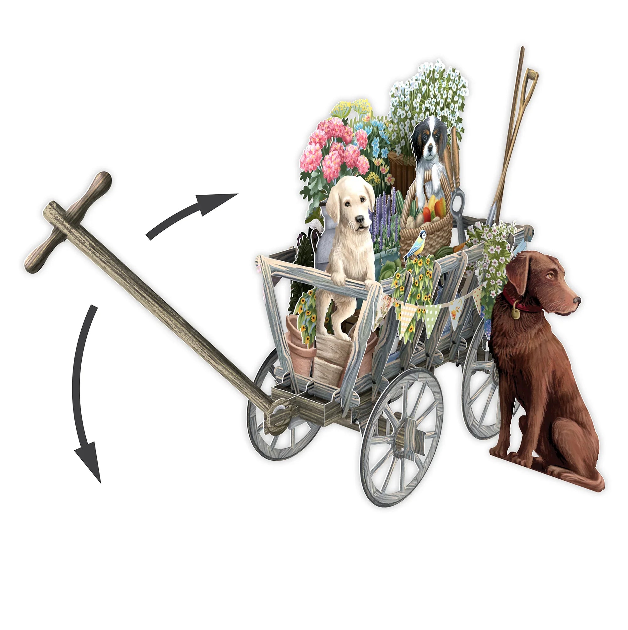 &quot;Goat Cart&quot; - 3D Pop Up Greetings Card
