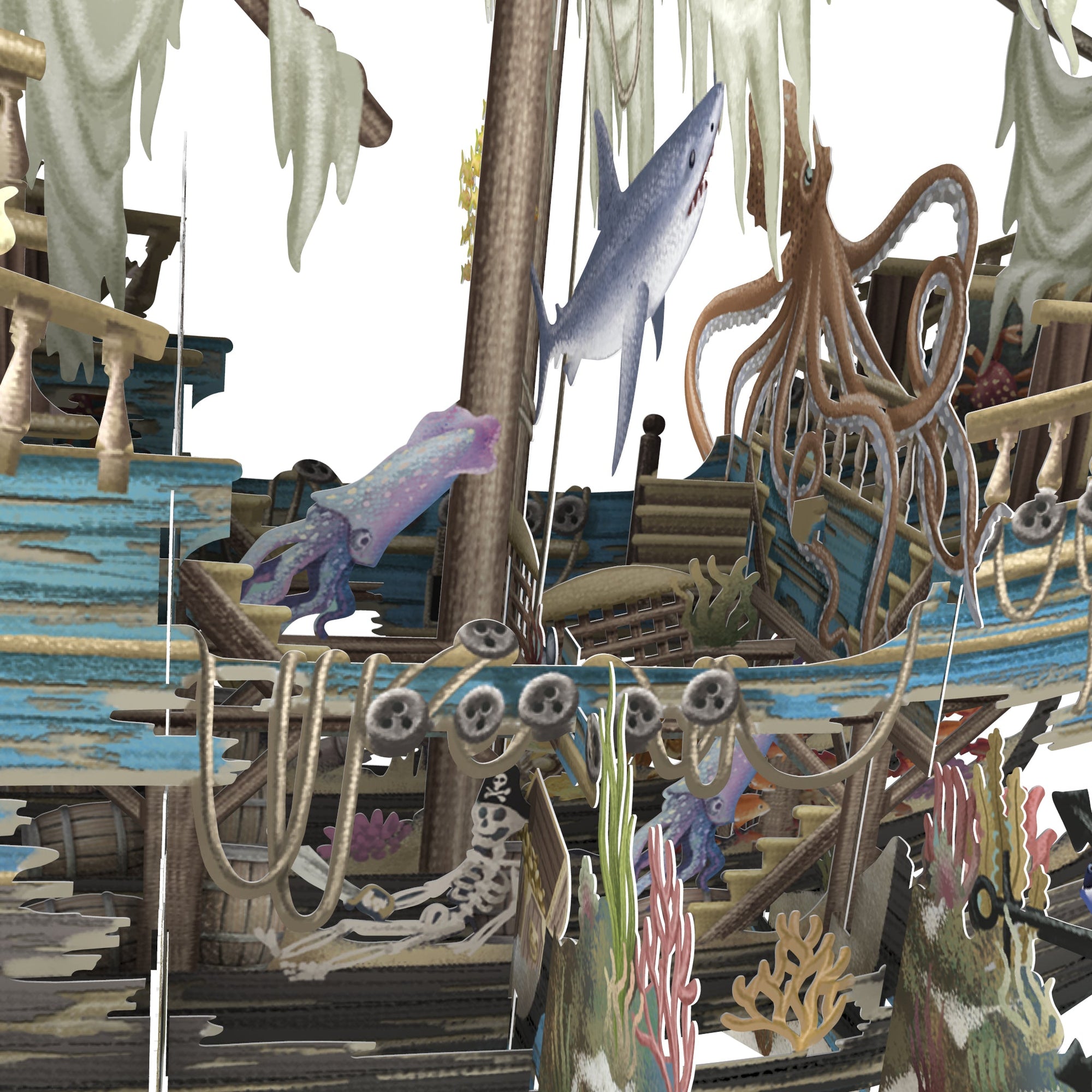 &quot;Sunken Galleon&quot; - 3D Pop Up Greetings Card