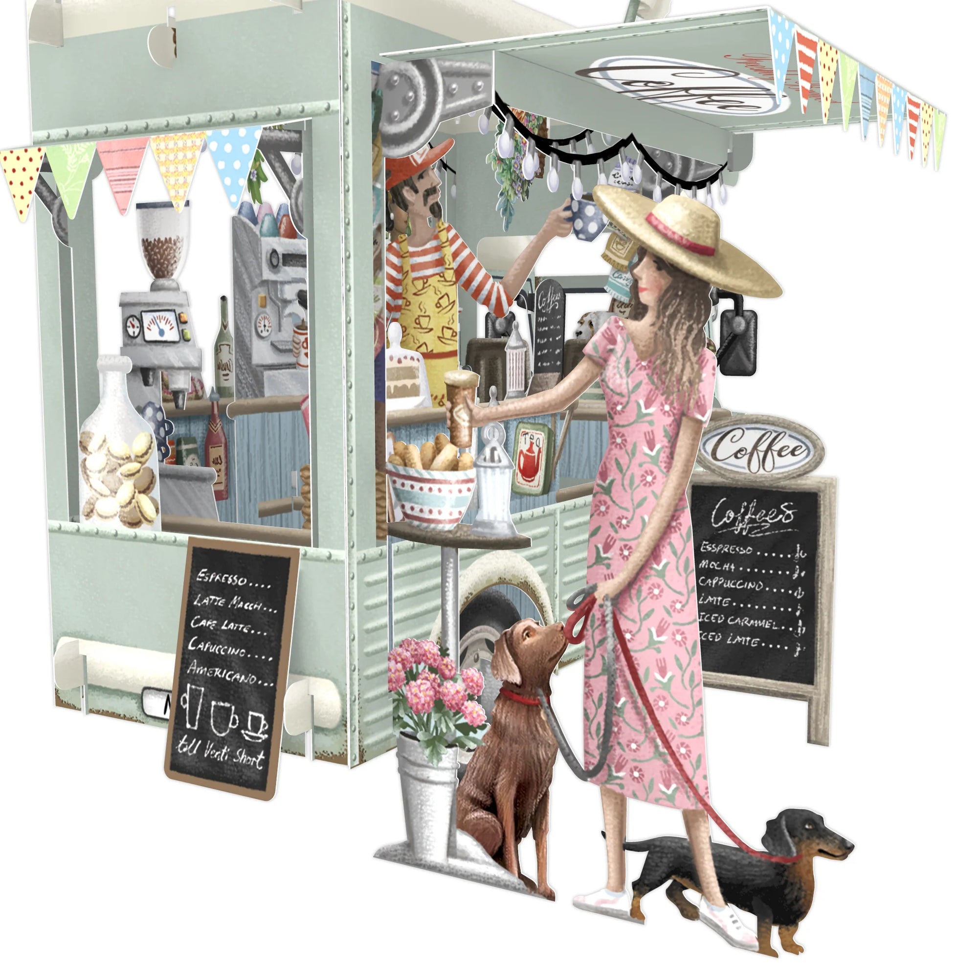 &quot;Coffee Truck&quot; - 3D Pop Up Greetings Card