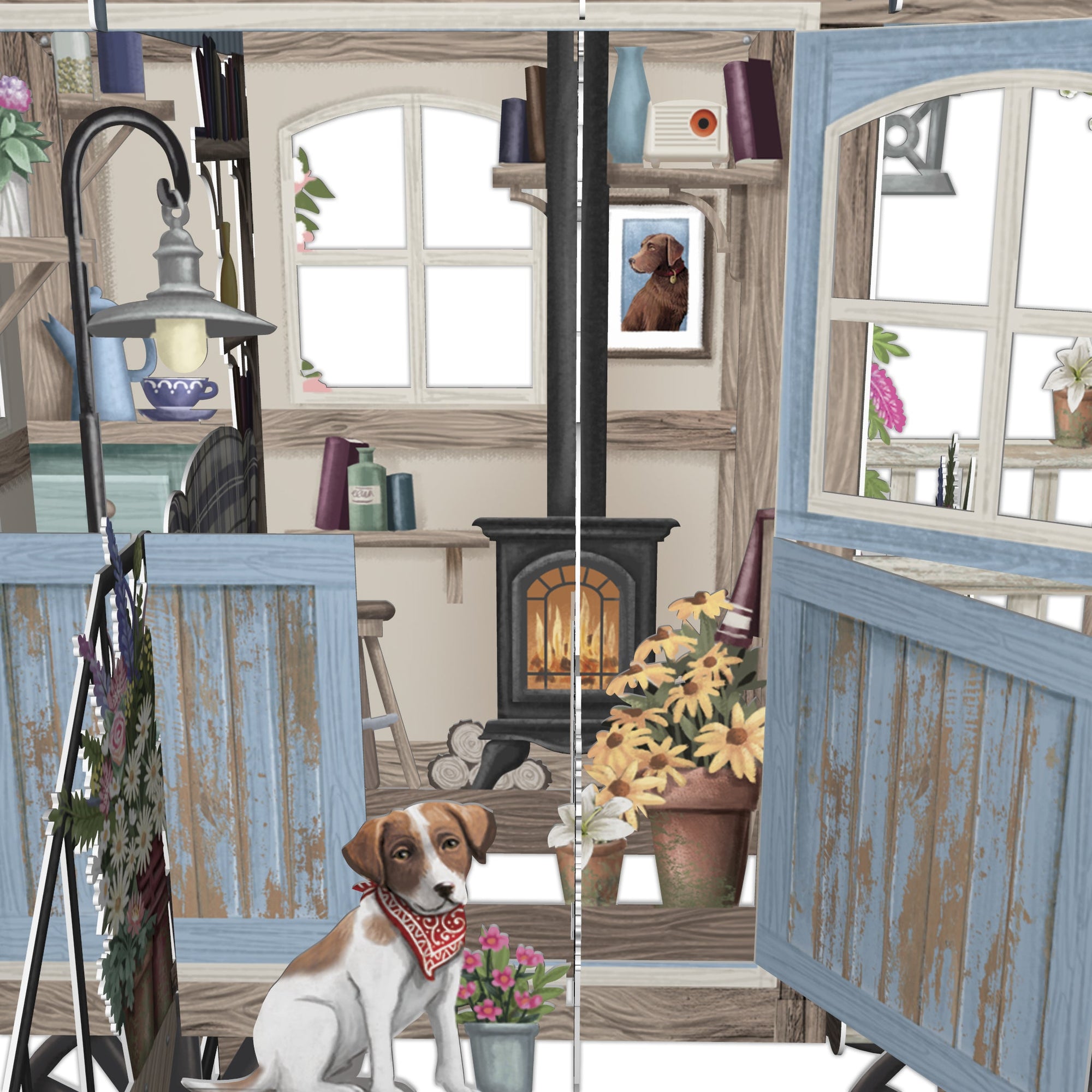 &quot;Betty Blue&quot; - 3D Pop Up Greetings Card