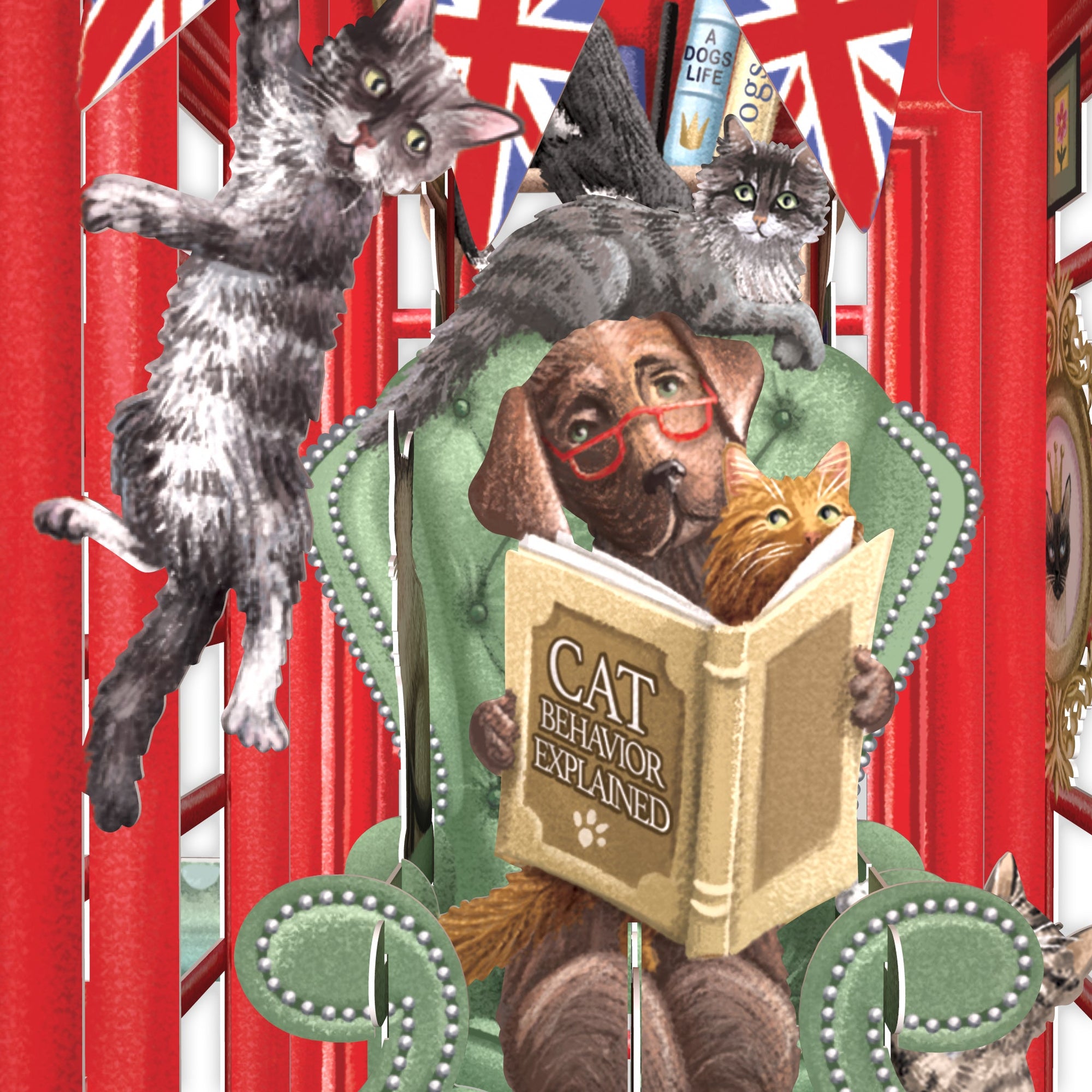 &quot;Dog &amp; Bone&quot; - 3D Pop Up Greetings Card