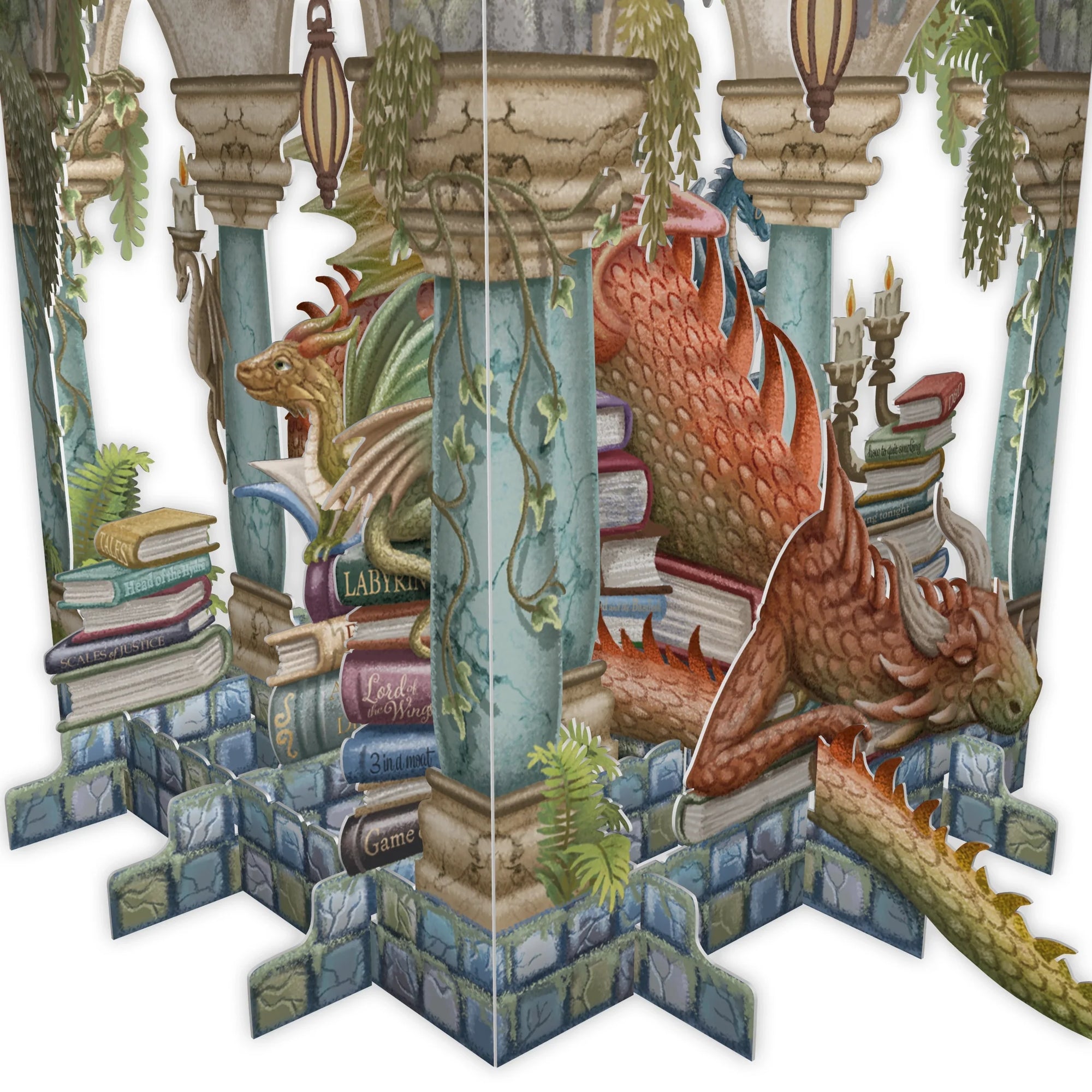 &quot;Book Hoarder&quot; - 3D Pop Up Greetings Card