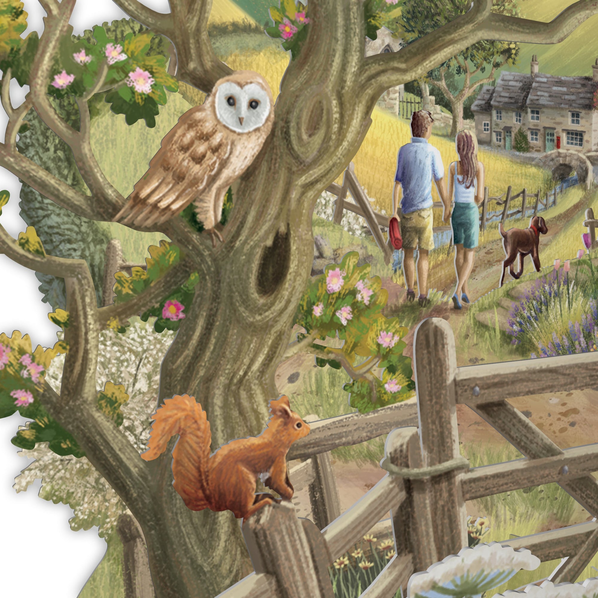 &quot;Countryside&quot; - Top of the World Pop Up Greetings Card