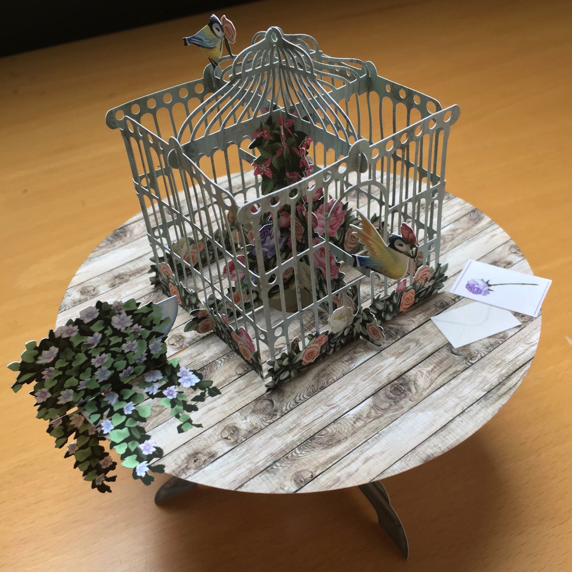 Roses on the Table - 3D Pop Up Greetings Card