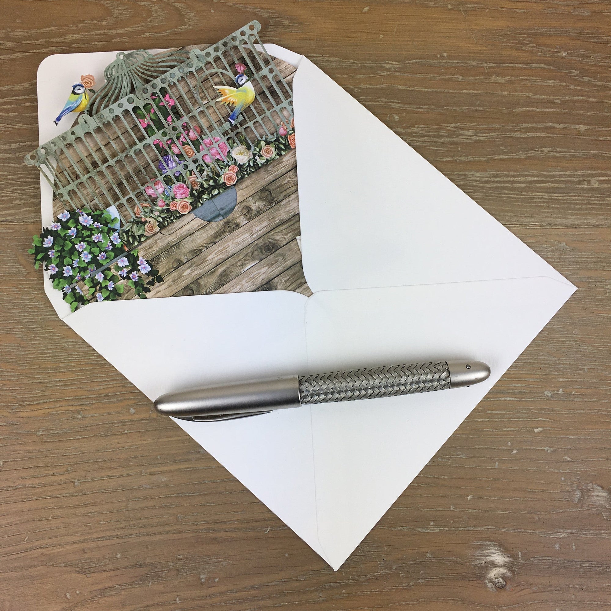 Roses on the Table - 3D Pop Up Greetings Card