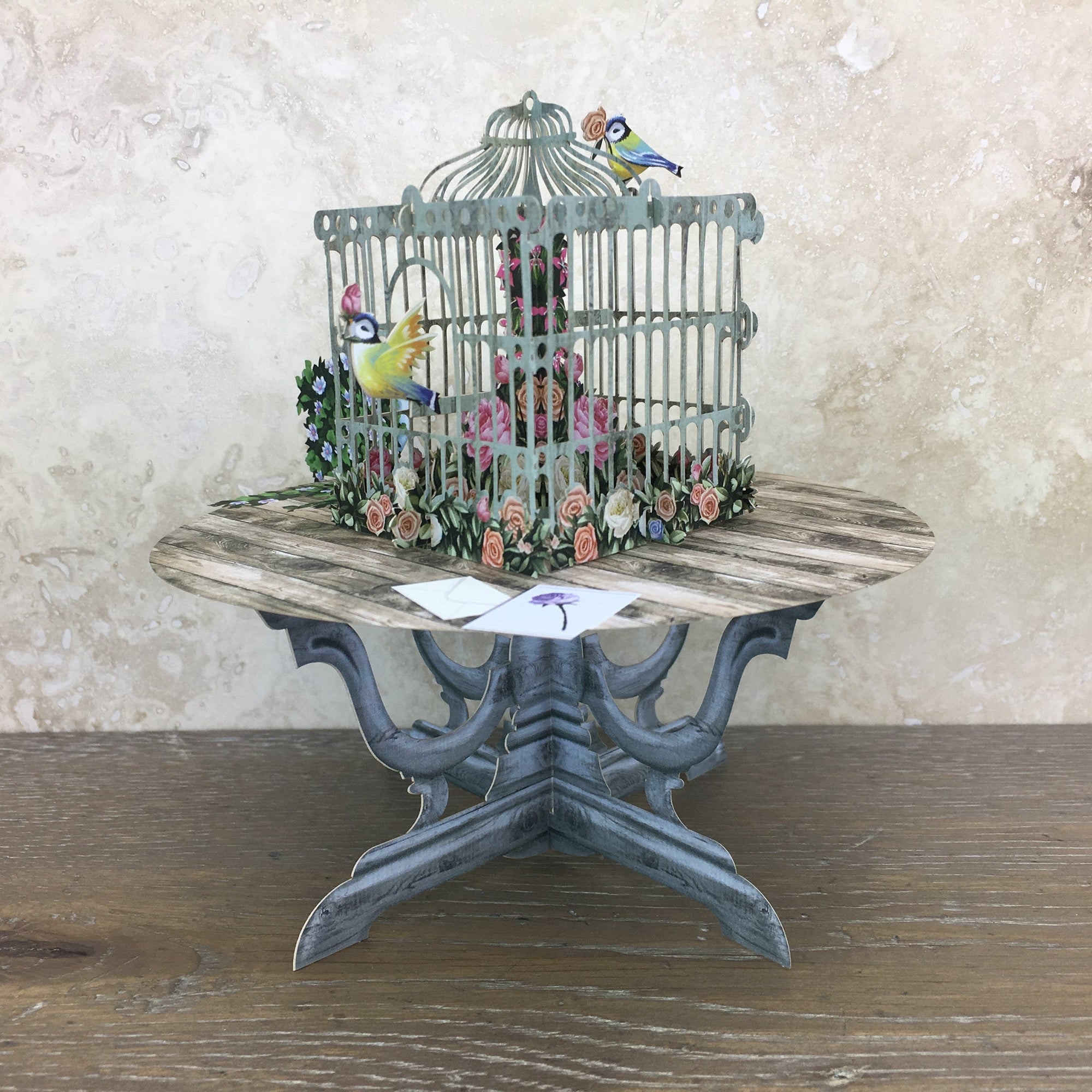 Roses on the Table - 3D Pop Up Greetings Card