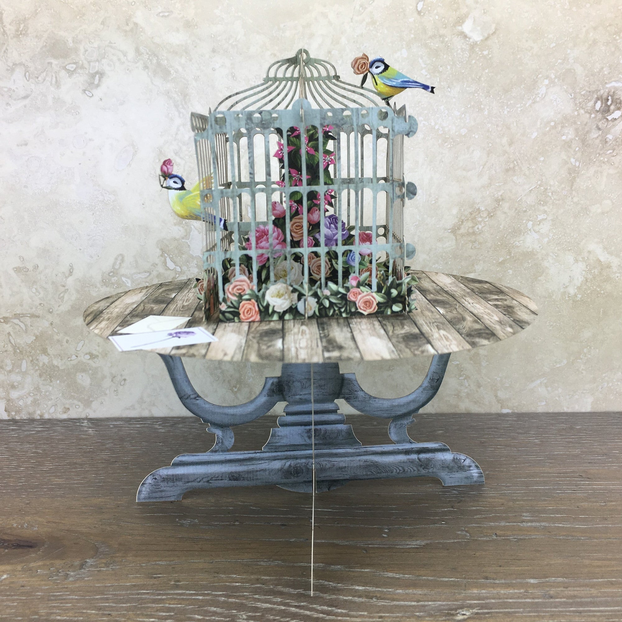 Roses on the Table - 3D Pop Up Greetings Card