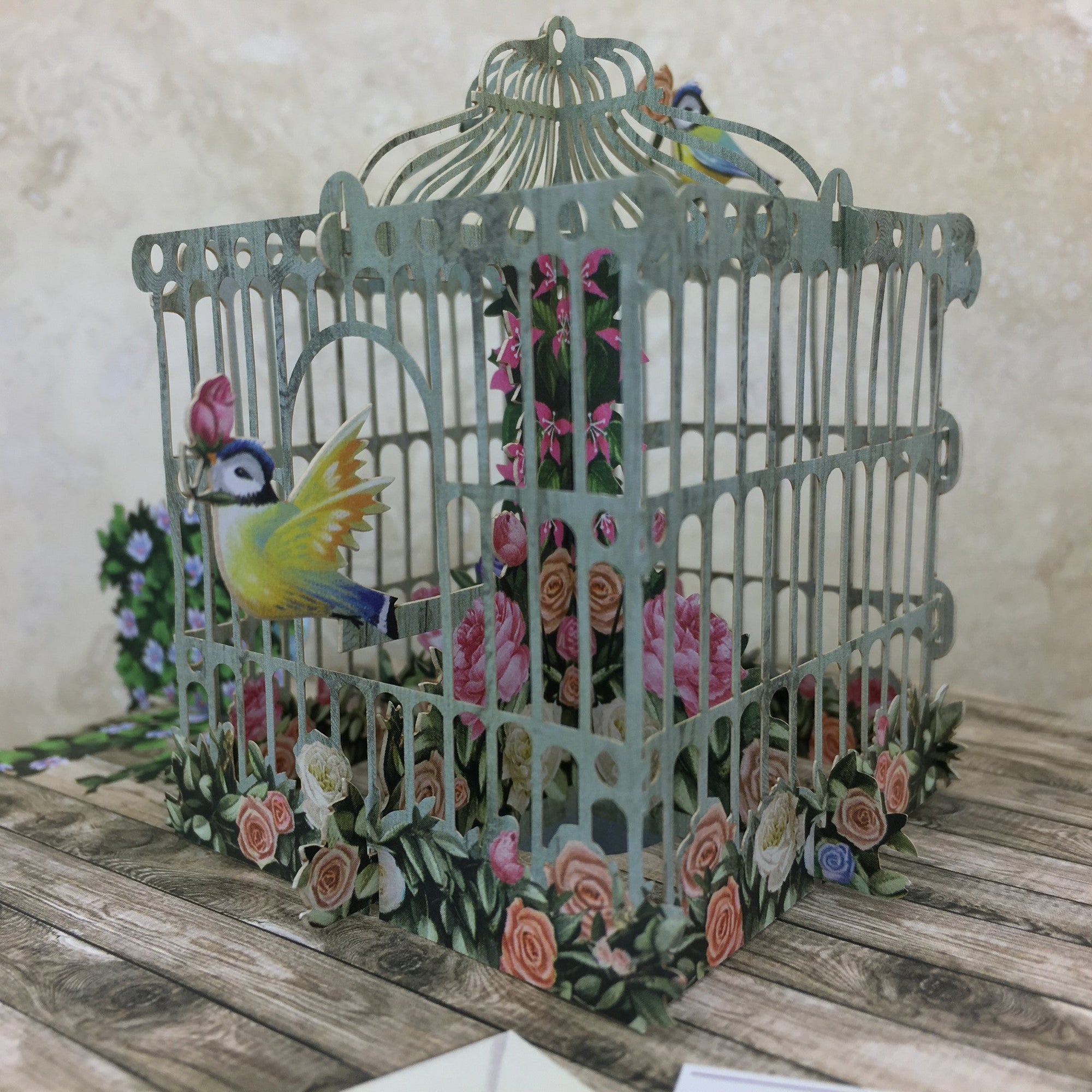 Roses on the Table - 3D Pop Up Greetings Card