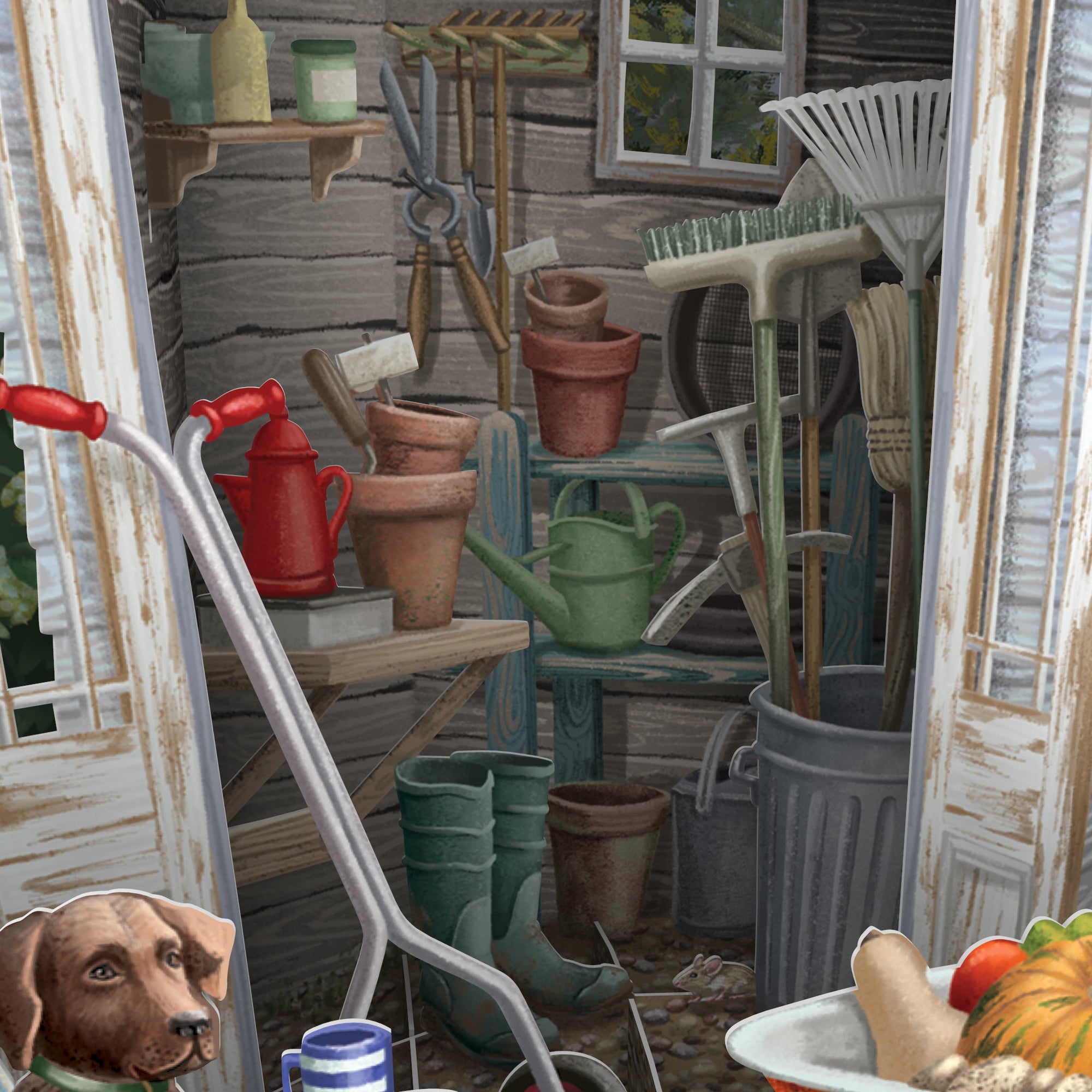 &quot;Shed Quarters&quot; - Top of the World Pop Up Greetings Card