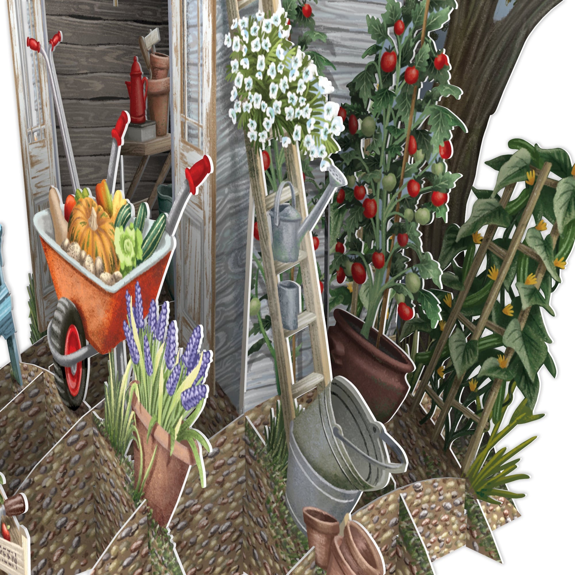 &quot;Shed Quarters&quot; - Top of the World Pop Up Greetings Card