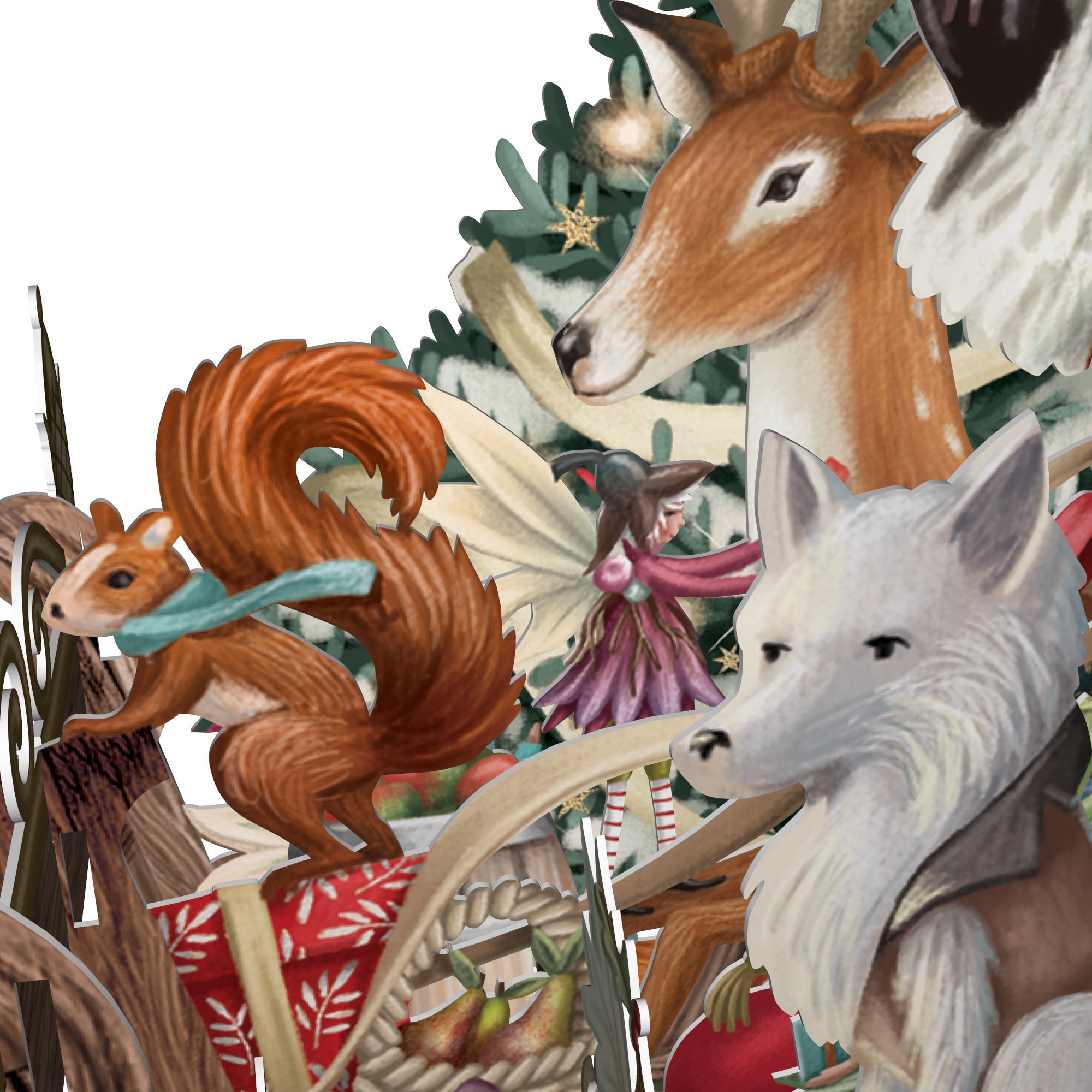 &quot;Woodland Sleigh&quot; - 3D Pop Up Christmas Card