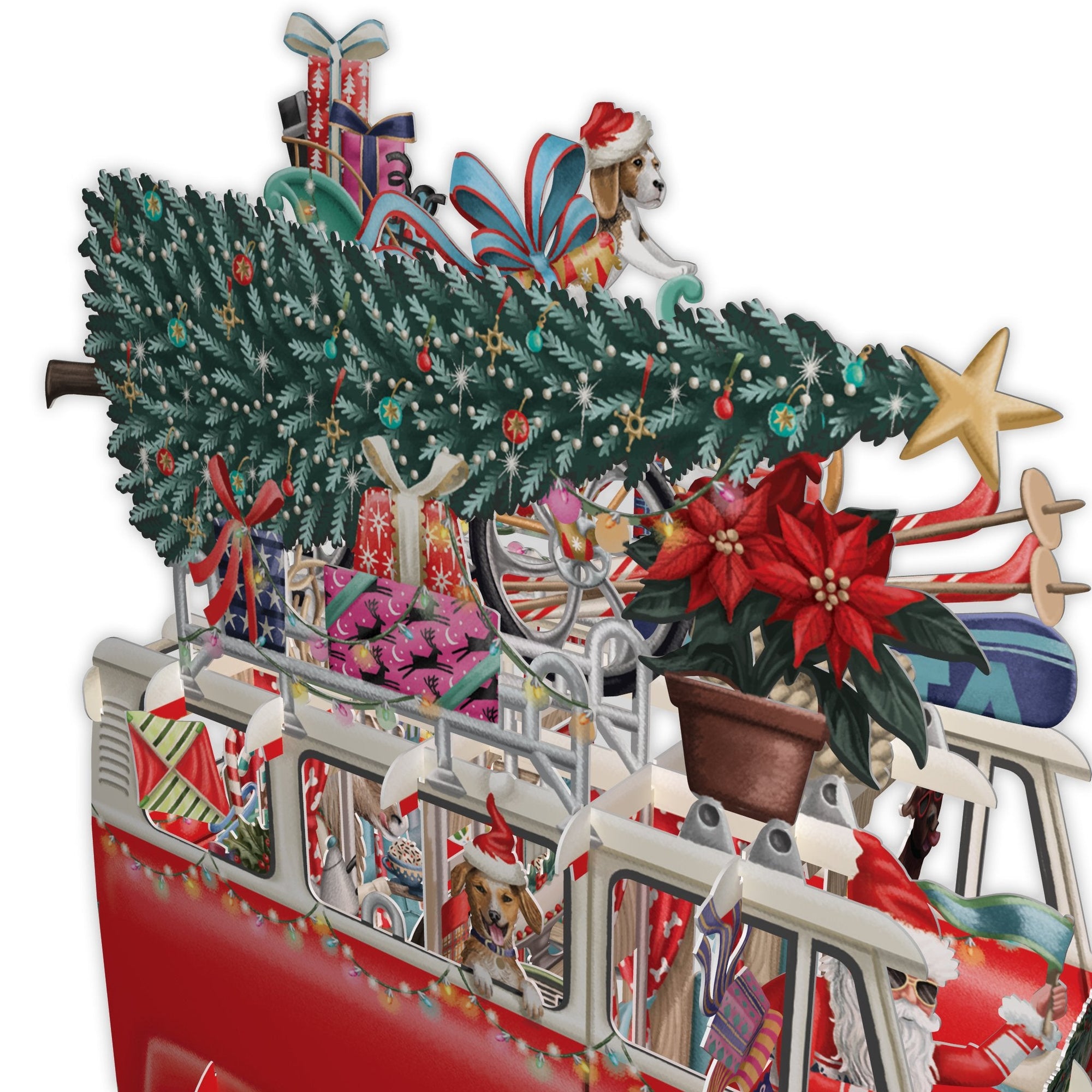 &quot;Santa&#39;s Camper&quot; - 3D Pop Up Christmas Card