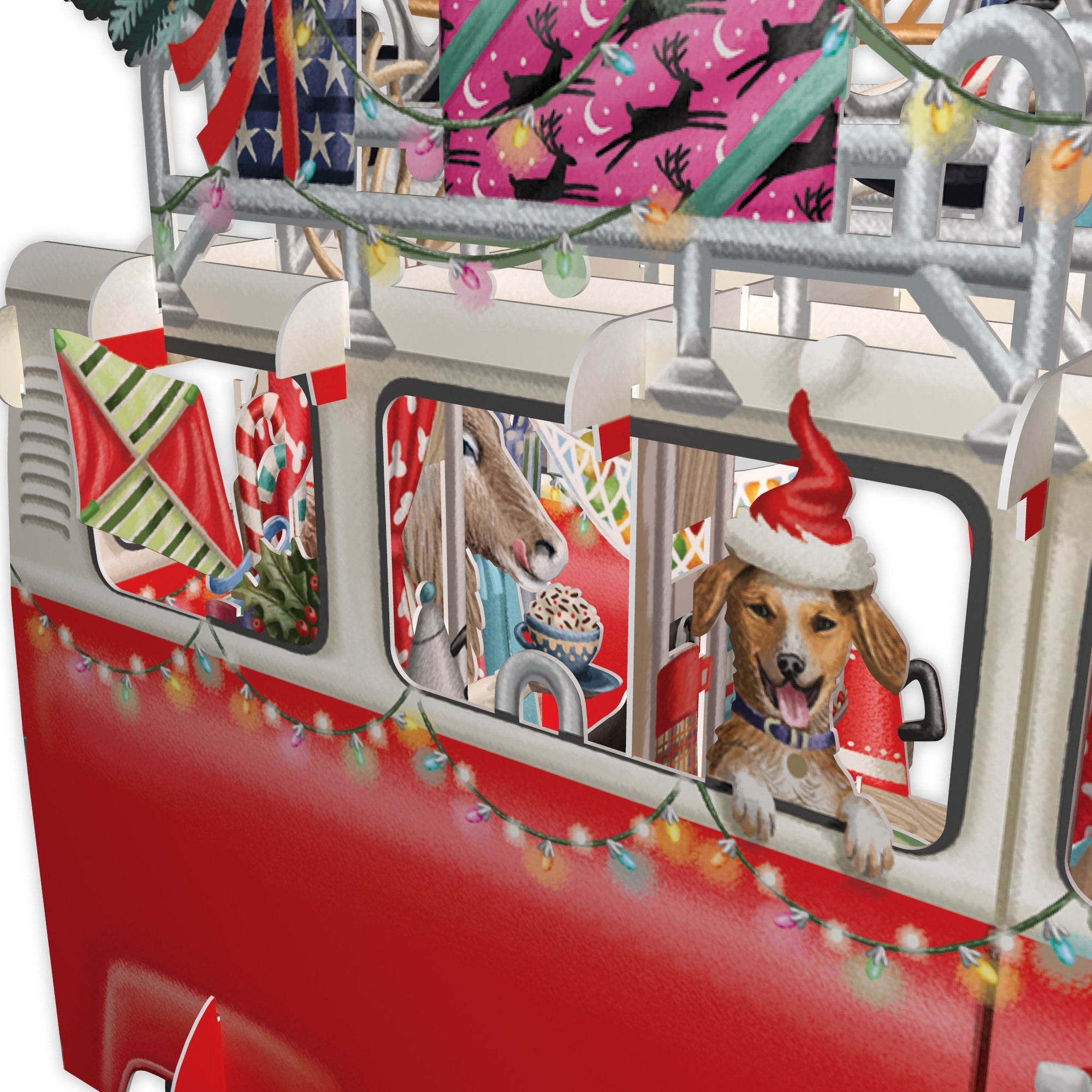 &quot;Santa&#39;s Camper&quot; - 3D Pop Up Christmas Card