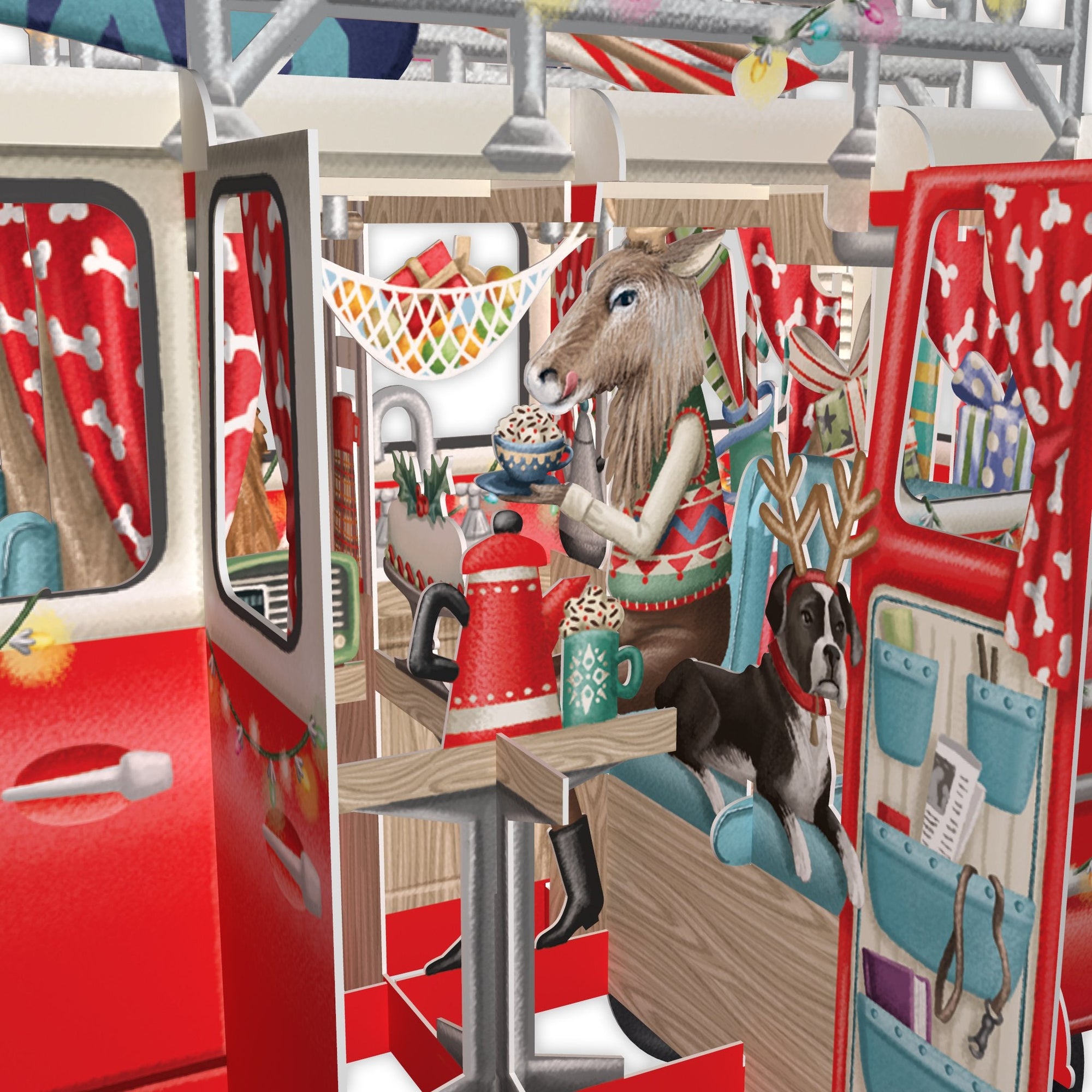 &quot;Santa&#39;s Camper&quot; - 3D Pop Up Christmas Card