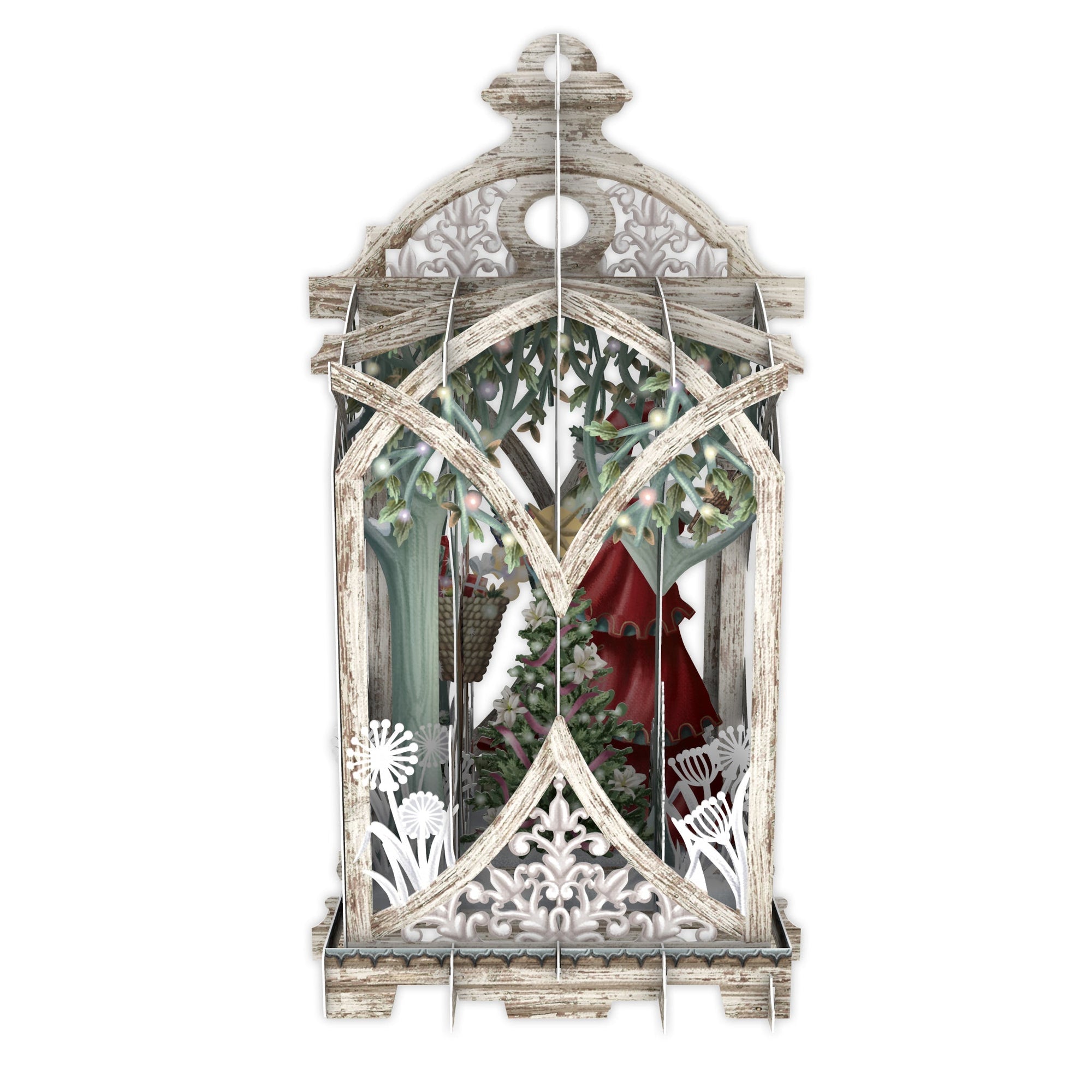 &quot;White Lantern&quot; - 3D Pop Up Christmas Card