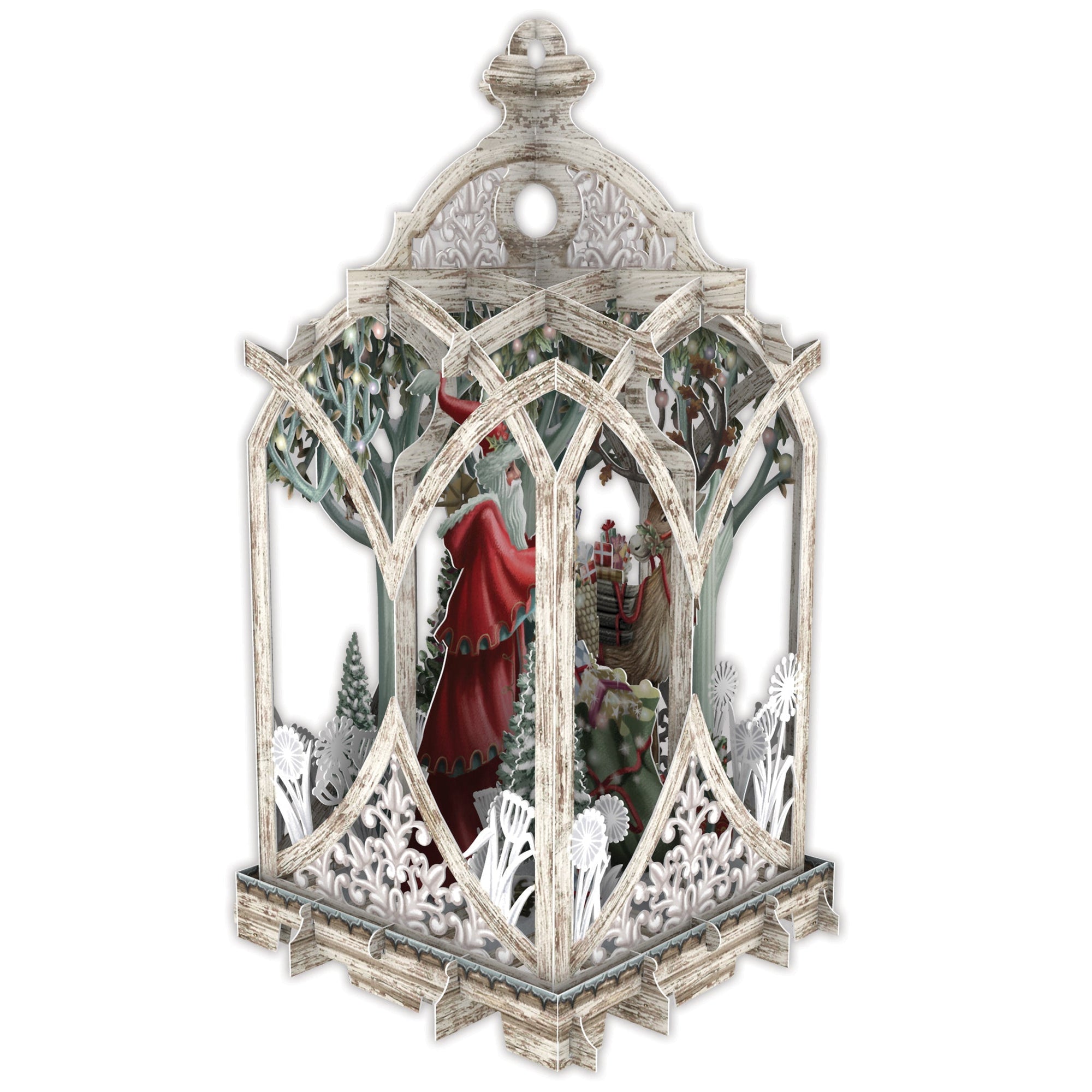 &quot;White Lantern&quot; - 3D Pop Up Christmas Card