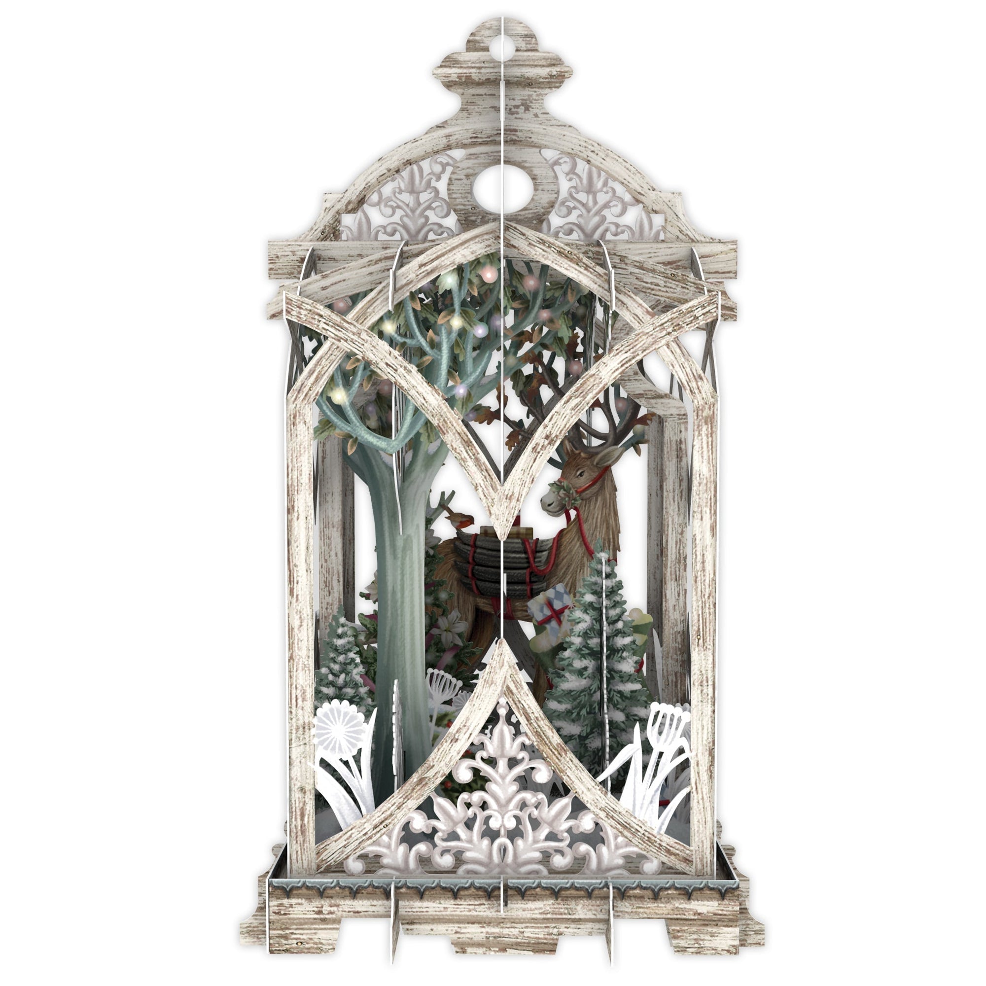 &quot;White Lantern&quot; - 3D Pop Up Christmas Card