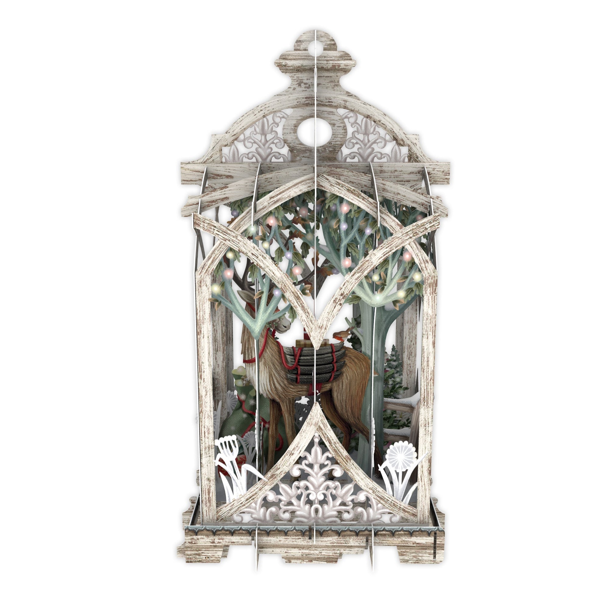 &quot;White Lantern&quot; - 3D Pop Up Christmas Card