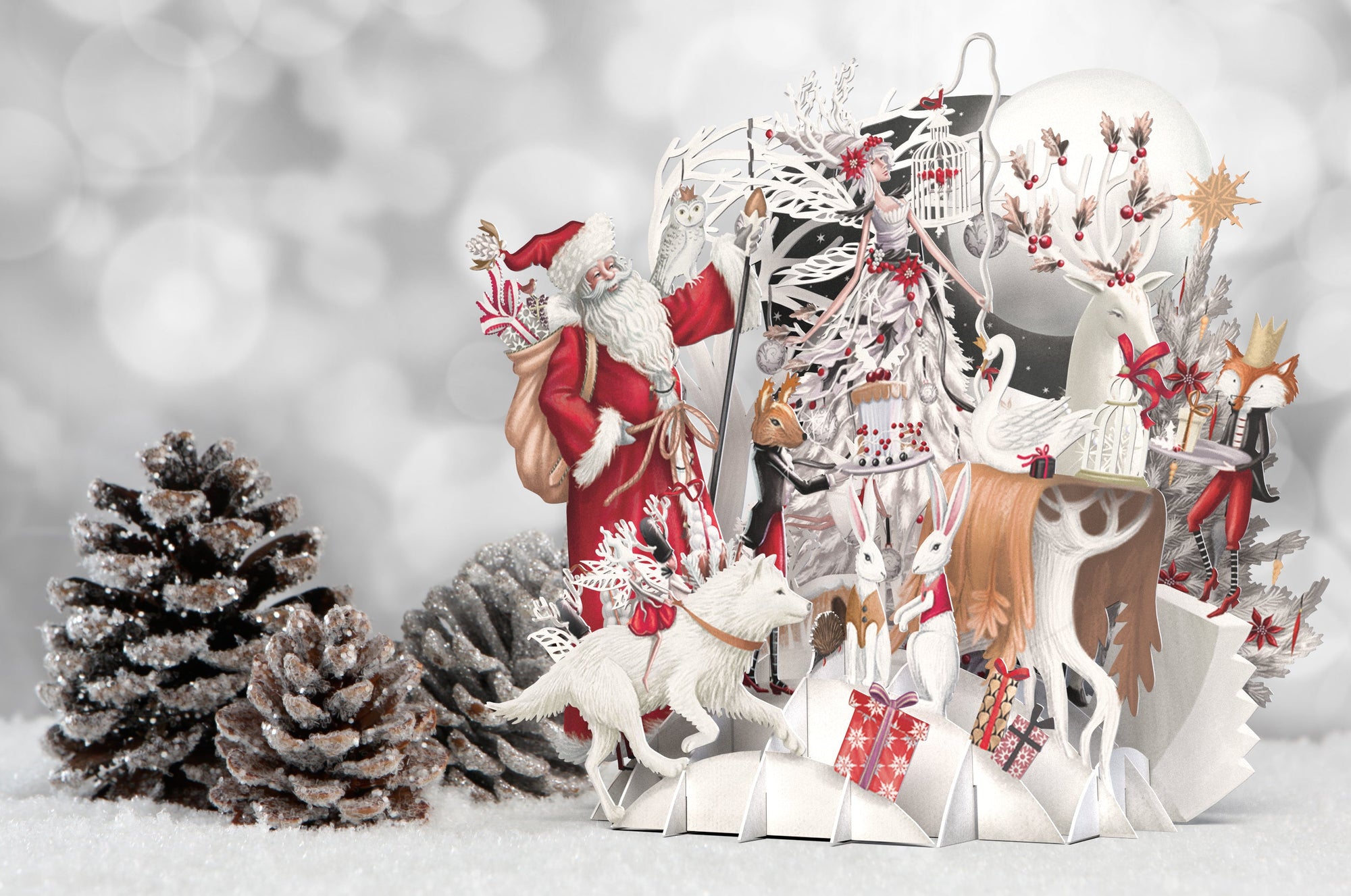 Santa & Fairy Pop Up Christmas Card