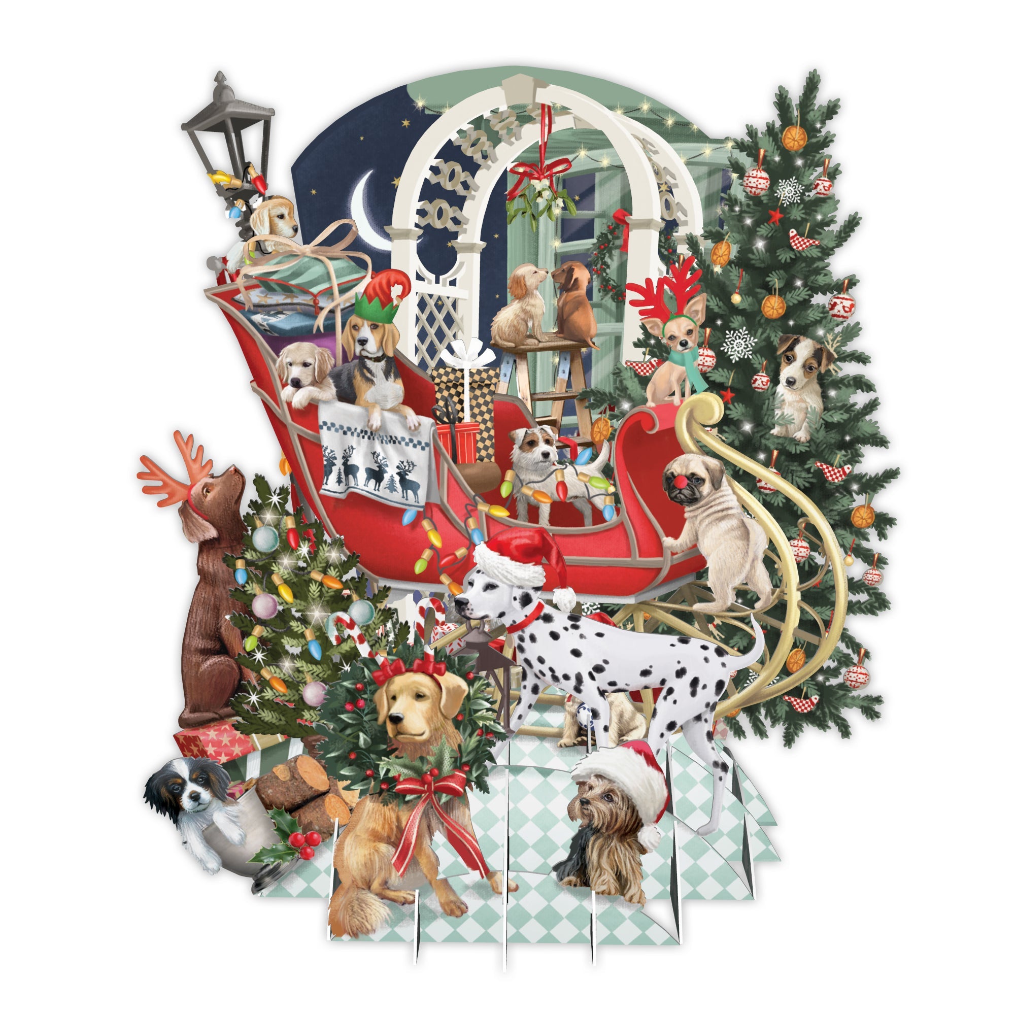 Doggie 3D Pop Up Christmas Cards