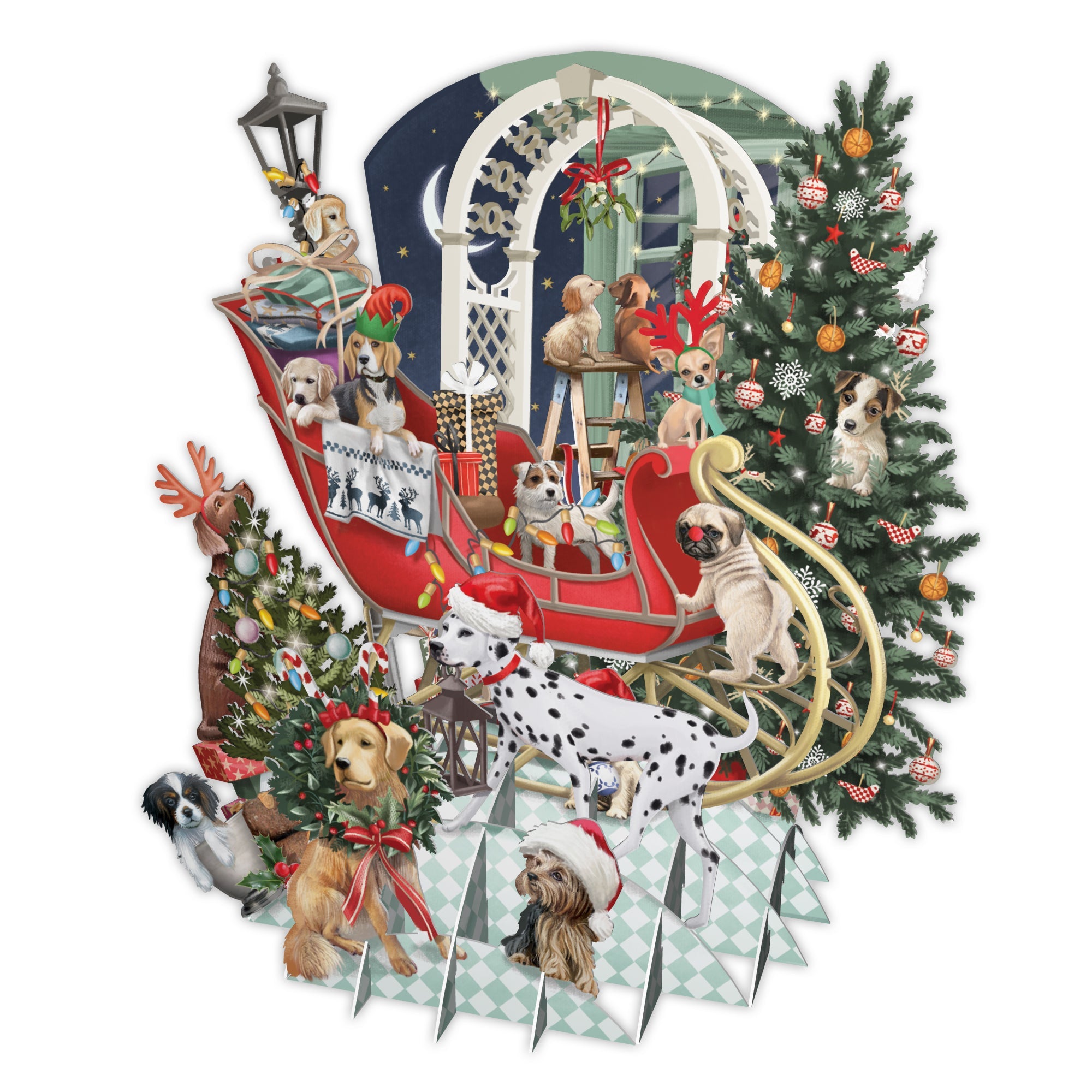 Doggie 3D Pop Up Christmas Cards