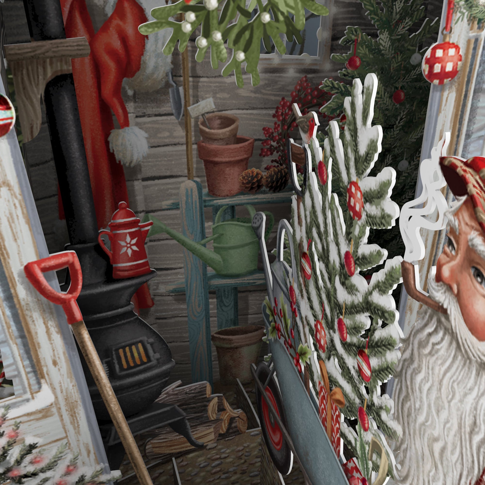 &quot;Santa&#39;s Shed&quot; - Top of the World Christmas Card